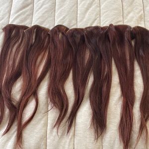 Auburn remy human hair extensions